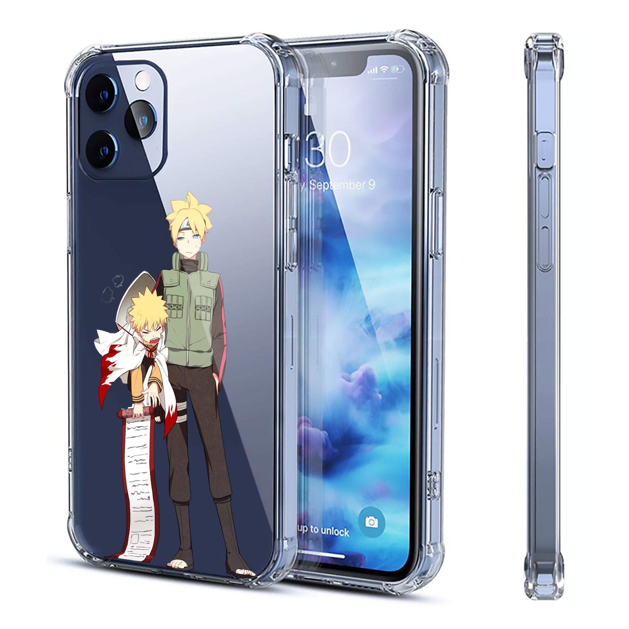 （画像用） NARUTO -ナルト- 波風 ミナト Namikaze Minato 【iPhone 12シリーズ対応】透明スマホケース（クリアソフトケース）